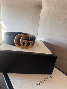 Authentic Gucci Gg Marmont Leather Belt